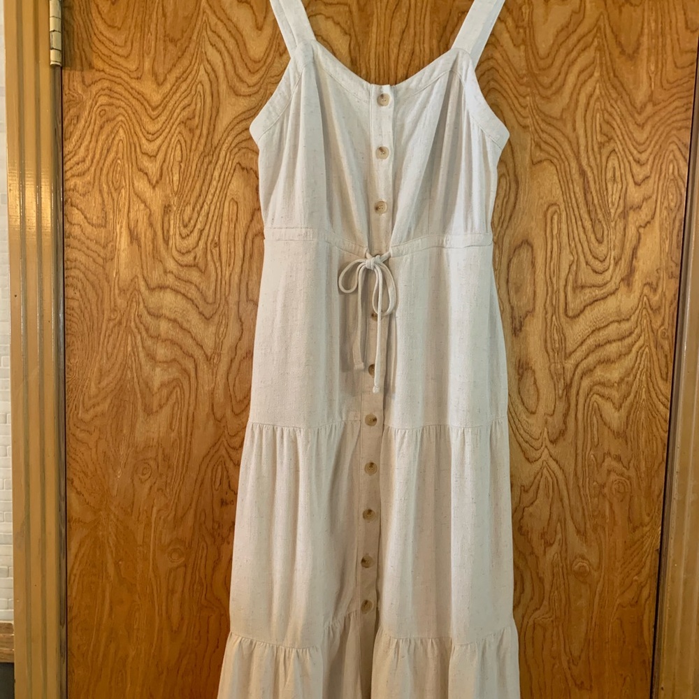 Lucky Brand Flax Button-Down Maxi Dress
